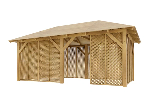 Holz-Pavillon Viktoria L+Milano 290x540