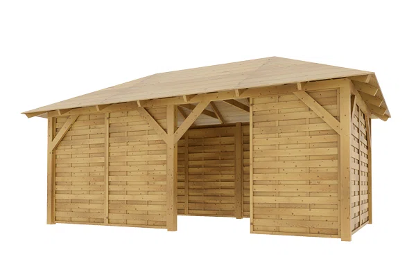 Holz-Pavillon Viktoria L+Roma 290x540