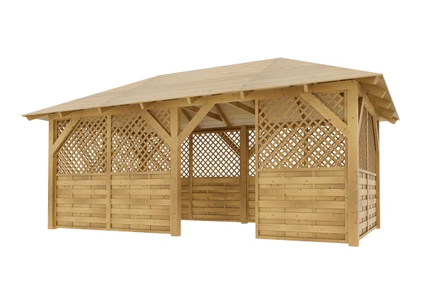 Holz-Pavillon Viktoria L+Rimini 290x540