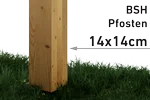 Pfostenstärke BSH 14x14cm SKU: 80302/14 (+ 310 €)
