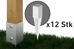Einschlaghülse feuerverzinkt 12 Stück (+ 252 €)