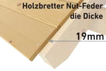 Nut-Feder Holzvertäfelung die Dicke 19mm SKU: 80302D (+ 280 €)