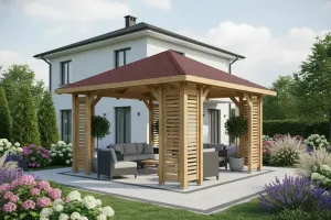 Pavillons mit Wänden holz-pavillon.de