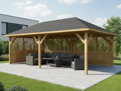 <span class="jp_product_title">Holz-Pavillon Viktoria XXL+Rimini 390x640</span>